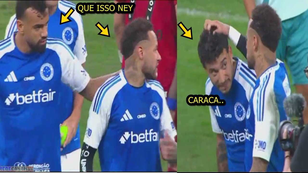 Rea&ccedil;&atilde;o dos jogadores do Cruzeiro ao ver Neymar com camisa celeste #NEYMARCOMCAMISADOCRUZEIRO