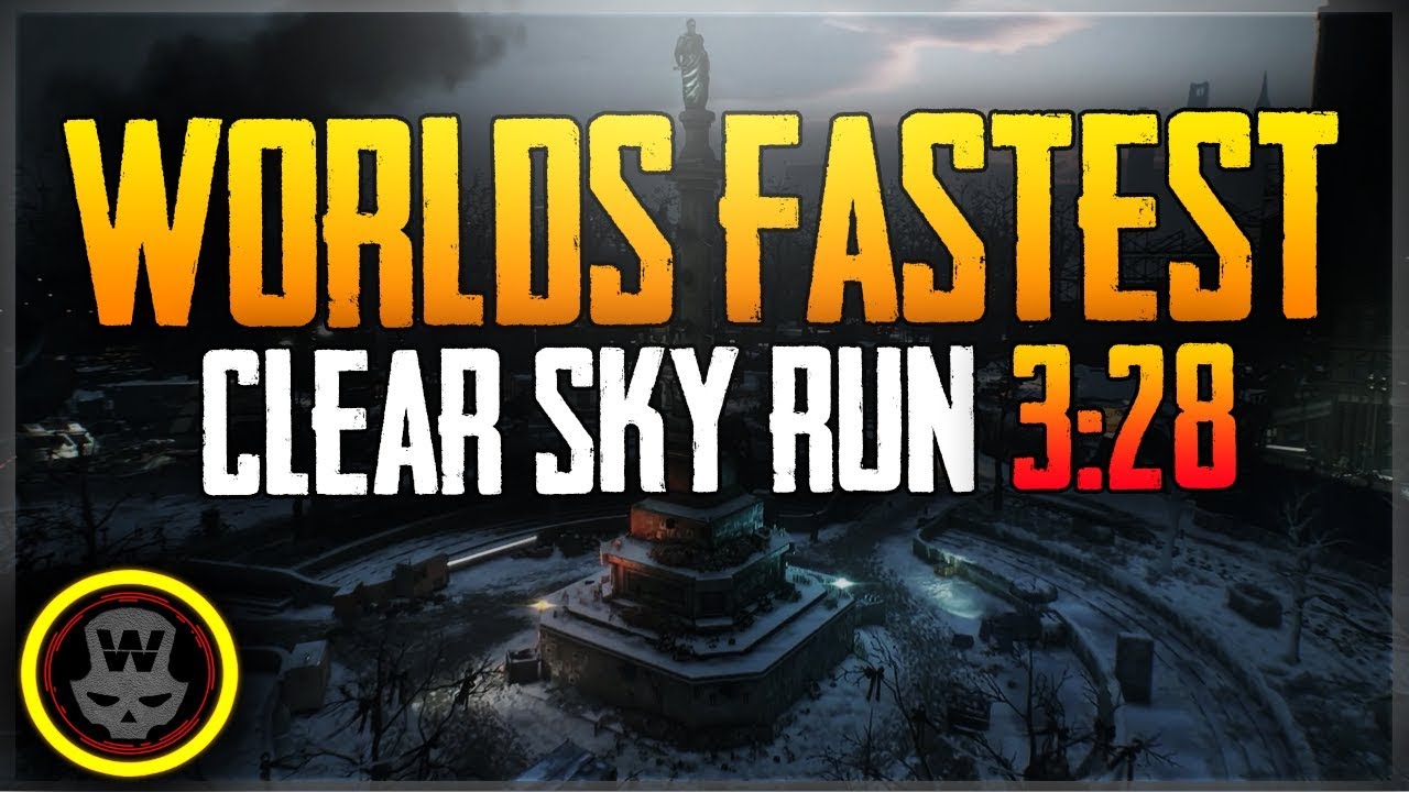 WORLDS FASTEST Clear Sky Run! 3:28! WT5 Heroic (The Division 1.7)