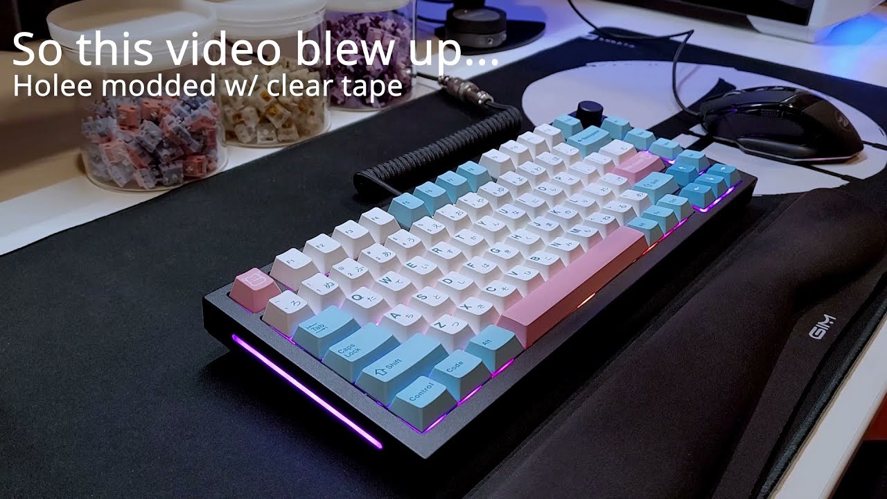 Clear Tape Holee Mod - How I Modded My Nicest Spacebar and All My Stabilisers!