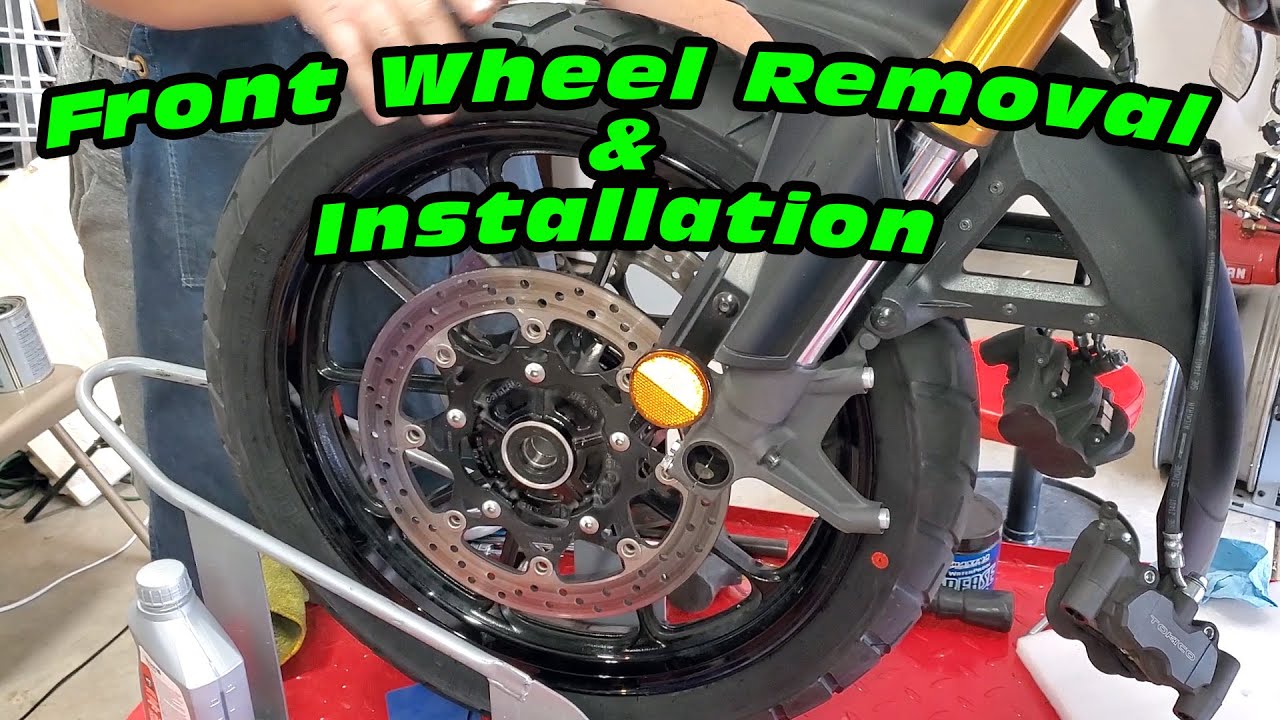V-Strom Front Wheel Removal & Installation