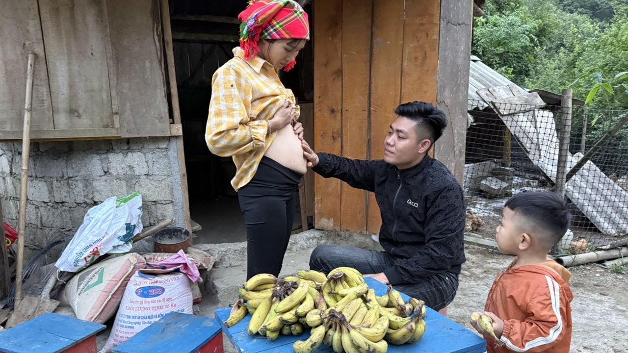 The happiness of a single mother when having a kind guy by her side - 4 month pregnant girl