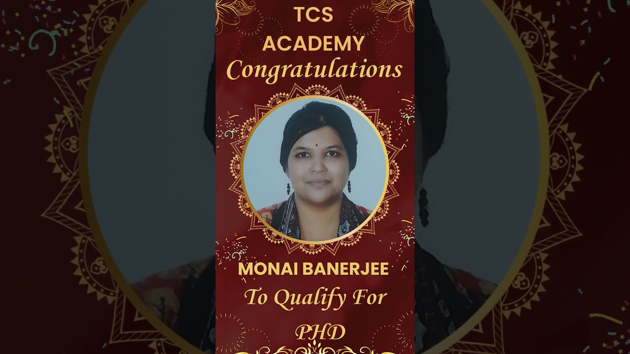 PhD Milestone Unlocked | A Triumph of Hard Work | Congratulations #tcsacademy #PhD Success