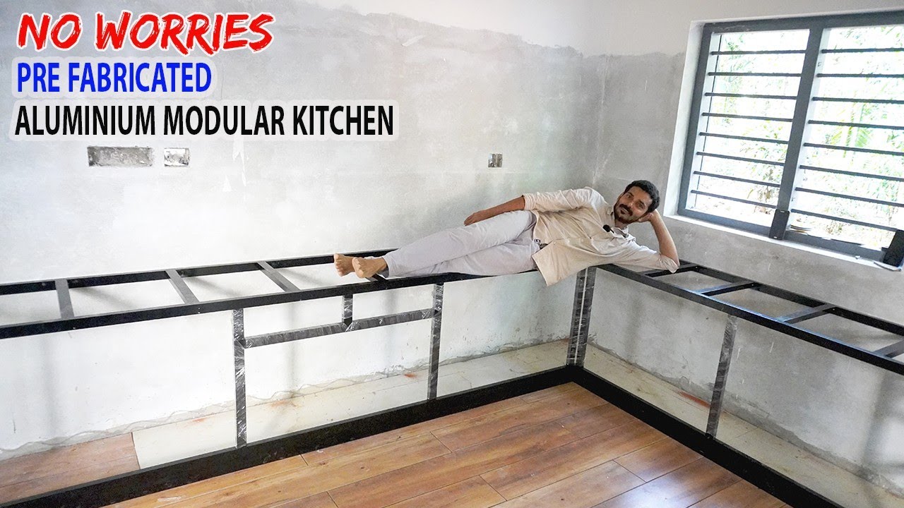 High Quality Aluminium Modular Kitchen | Kitchen Counter Top | Pre Fabricated Kitchen Cupboard