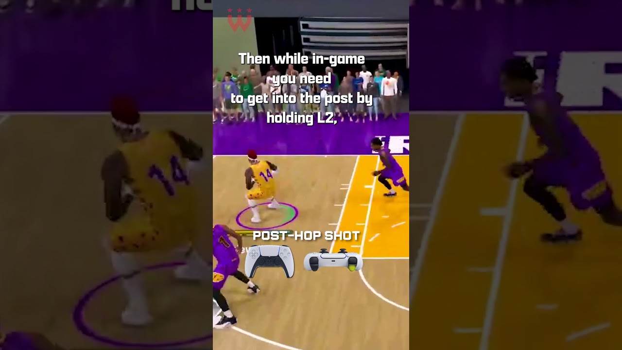 NBA2K24 TIP: The ULTIMATE Post-Hop Shot #shorts #NBA2K #basketball