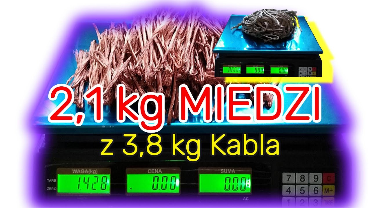 Czy to możliwe? Odzyskałem 2,1kg MIEDZI z 3,8kg KABLA #recykling #miedź  #złom #kable #zysk