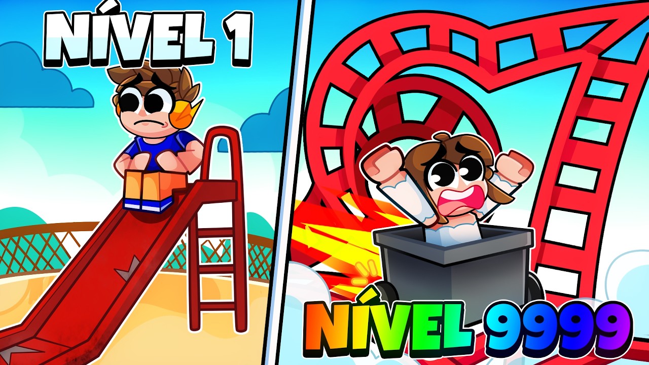 Fiquei MILIONÁRIO Evoluindo um PARQUE DE DIVERSÕES no ROBLOX!