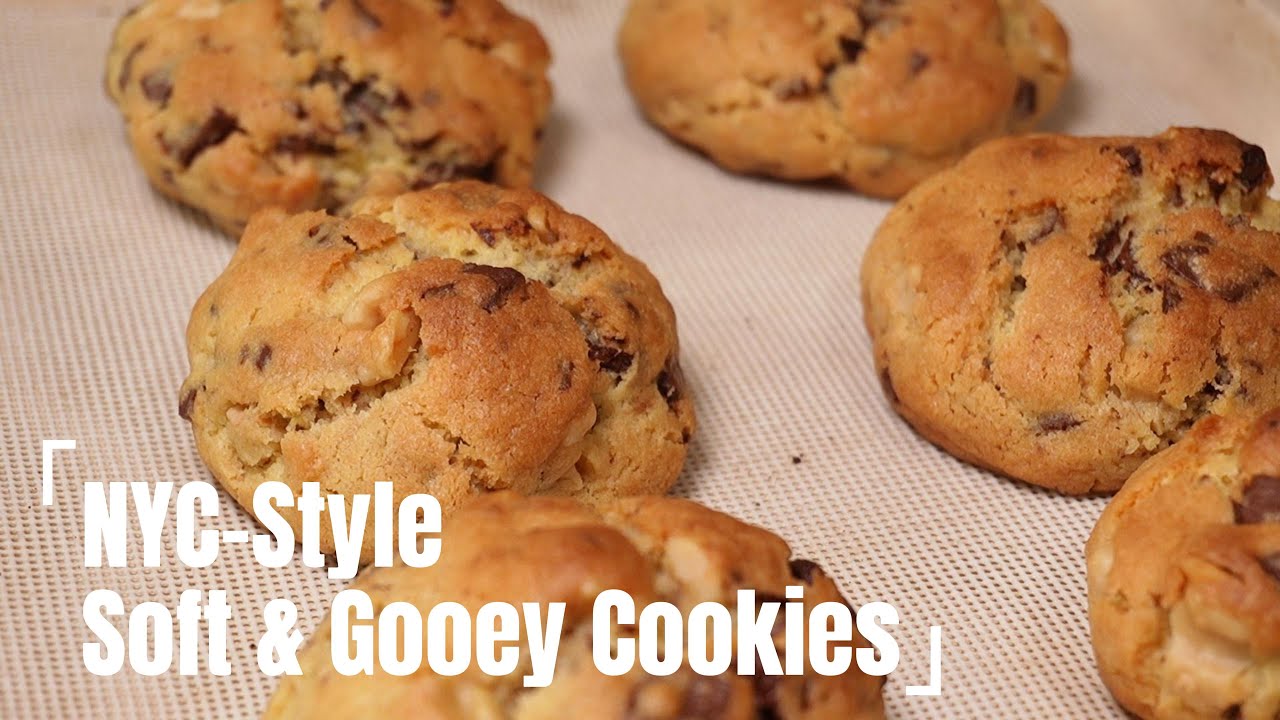 🍪NYC-Style Gooey Chocolate Chip Cookies｜紐約風格軟曲奇｜ASMR