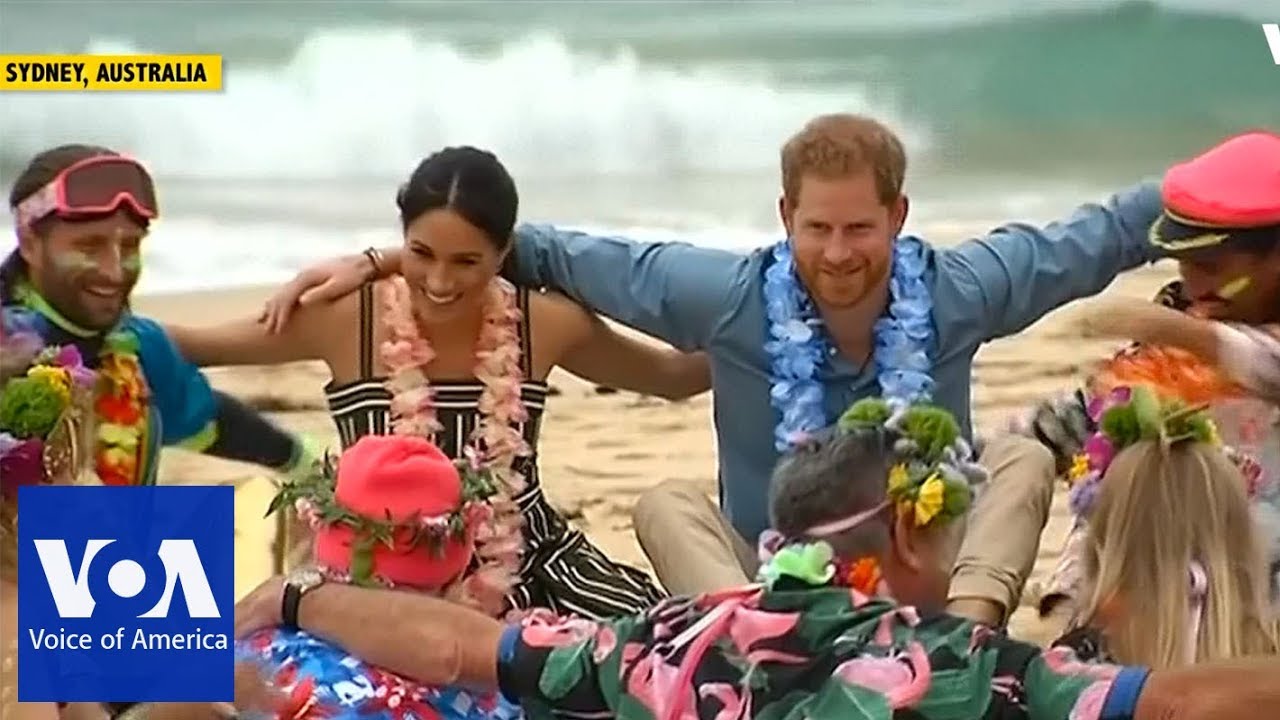 Harry, Meghan Attend ‘Fluro Friday’ Session on Bondi Beach