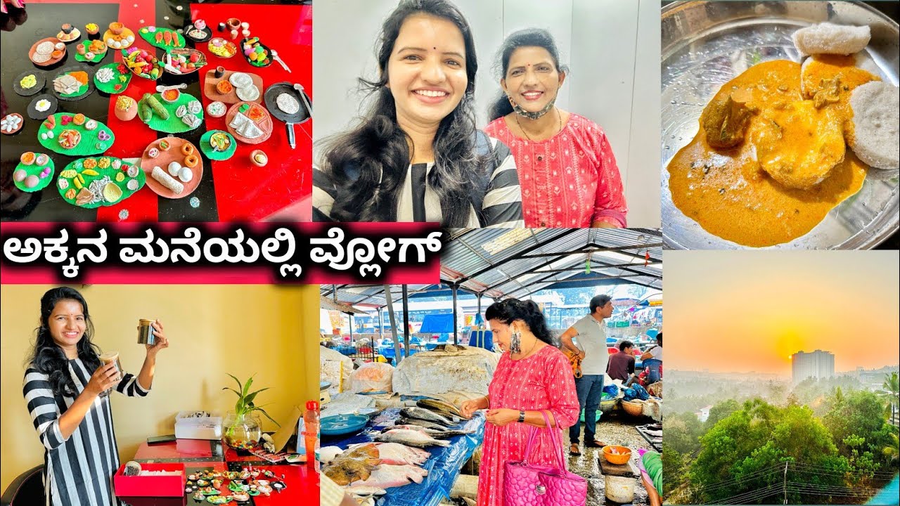ಅಕ್ಕನ ಮನೆಯಲ್ಲಿ ಏನೆಲ್ಲಾ ಮಾಡಿದ್ದಾರೆ ನೋಡಿ-ಸ್ಟೇಟ್ ಬ್ಯಾಂಕ್ ನ ಮೀನು ಮಾರುಕಟ್ಟೆ|Mangalore city vlog|Hallimane