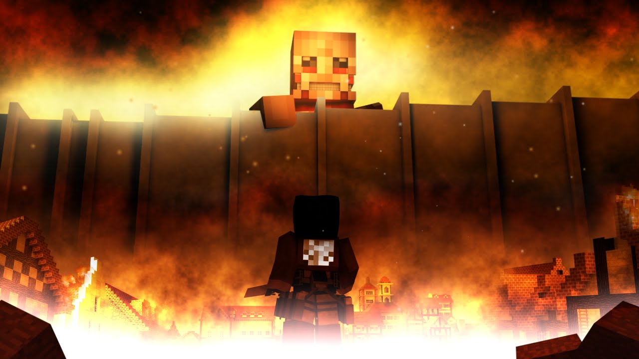 Shingeki No Kyojin (Attack On Titan) - Guren No Yumiya (OP 1) [Minecraft Animation]