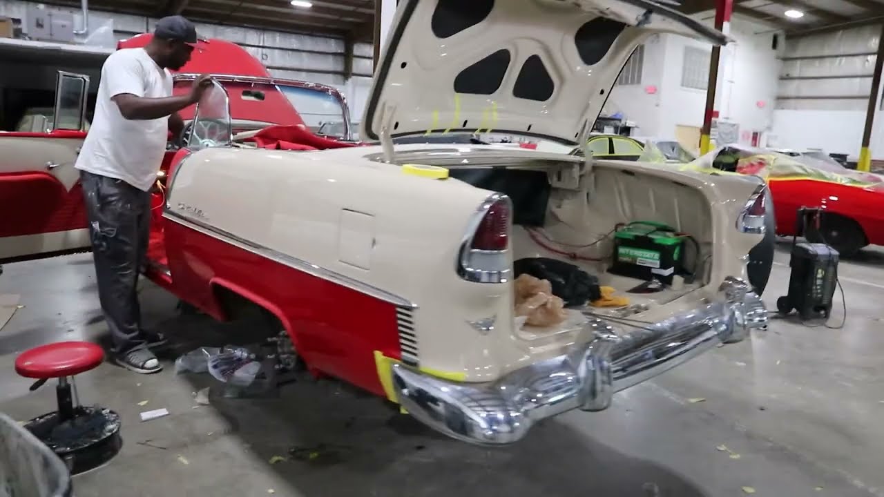 Из 50 тысяч долларов в 100 тысяч! LS Sweded 55-футовый кабриолет Chevy Bel Air! Индивидуальная сб...