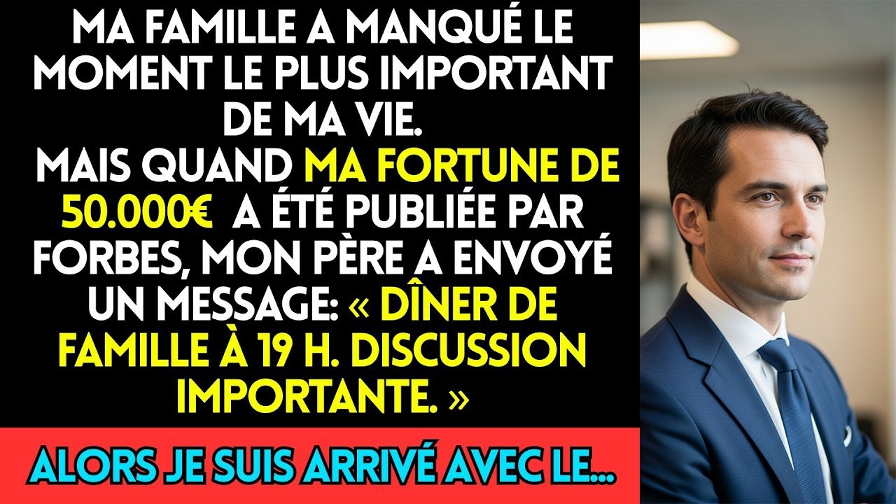 Ma Famille A Manqué Le Plus Grand Moment De Ma Vie  Mais Quand Ma Fortune De 50 Millions D’Euros