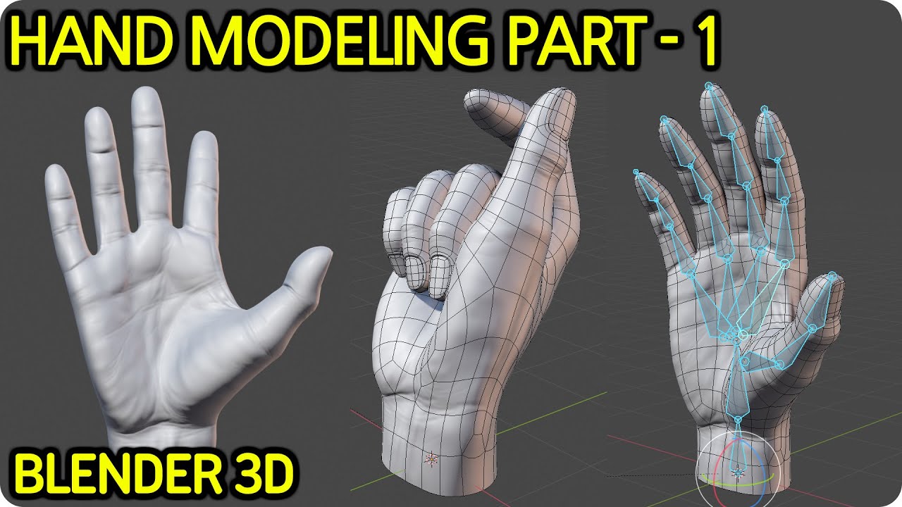 Hand Sculpting Retopology With Blender 3D PART - 1  -skin modifier