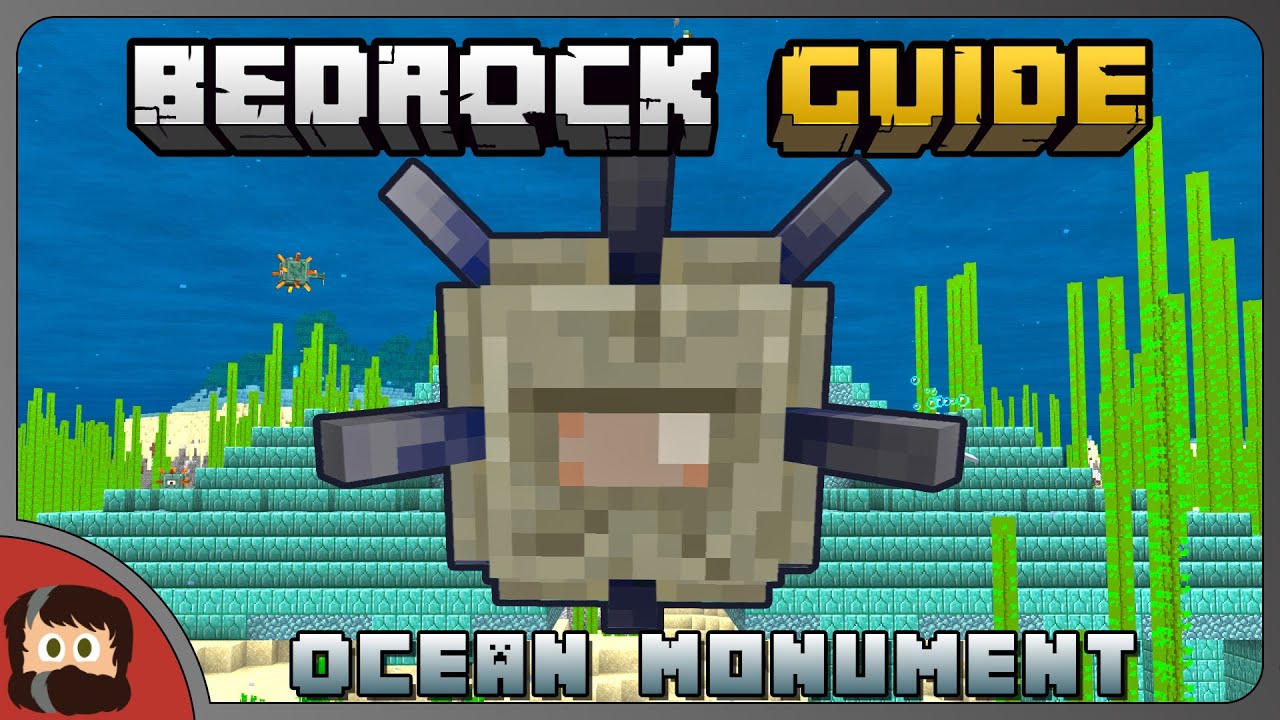 2 Ways To RAID An Ocean Monument | Bedrock Guide S1 EP71 | Tutorial Survival Lets Play | Minecraft