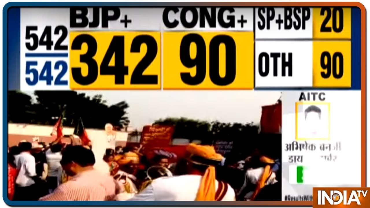 Lok Sabha Election Results 2019: BJP workers celebrate outside party headquarter in Delhi