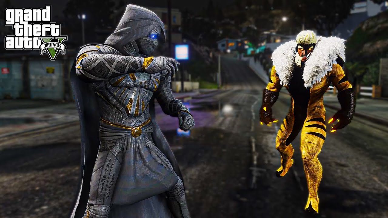 GTA 5 - Moon Knight VS Sabretooth | Hunting Down The Beast