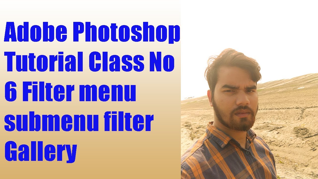 Adobe Photoshop Tutorial Class no 6 | filter menu submenu Filter gallery