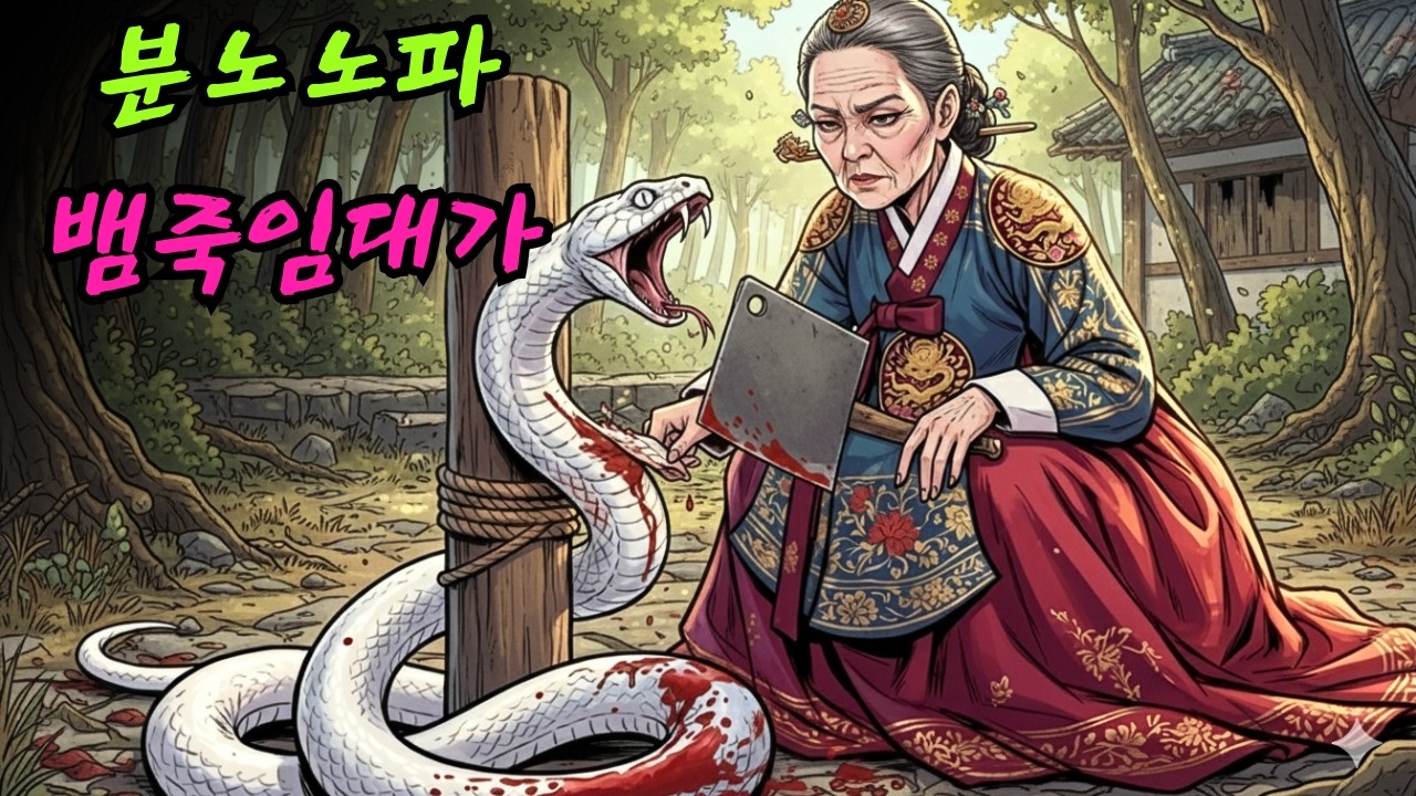 분노에 눈이 먼 노파는 신성한 뱀을 죽였고, 그 대가를 치르게 되었다.|민담 |전설 |설화 |옛날이야기 |오디오북