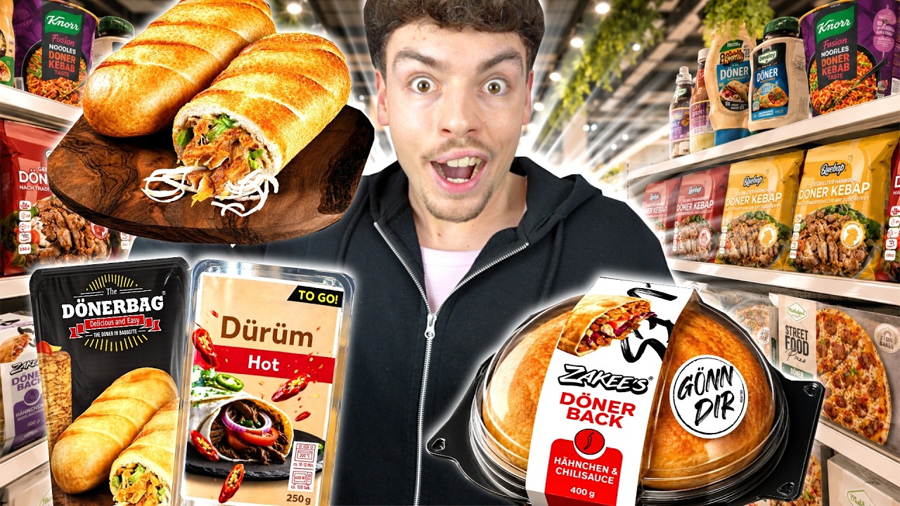 Ich TESTE 1 TAG ALLE D&Ouml;NER PRODUKTE aus SUPERM&Auml;RKTEN (Kann das schmecken?)