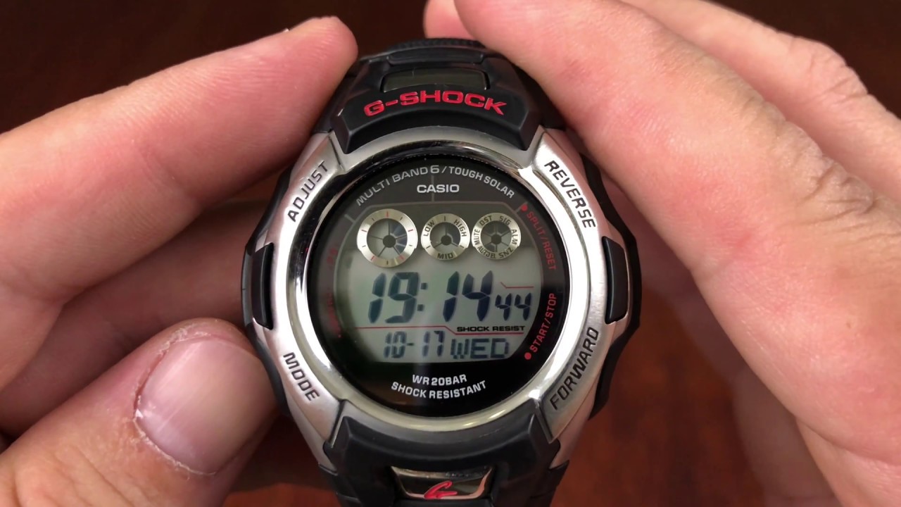 Как настроить часы Casio Solar Atomic G Shock