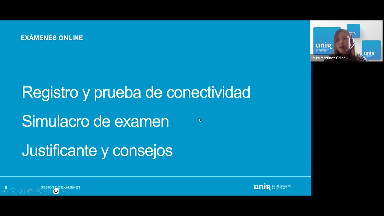 Sesión para exámenes