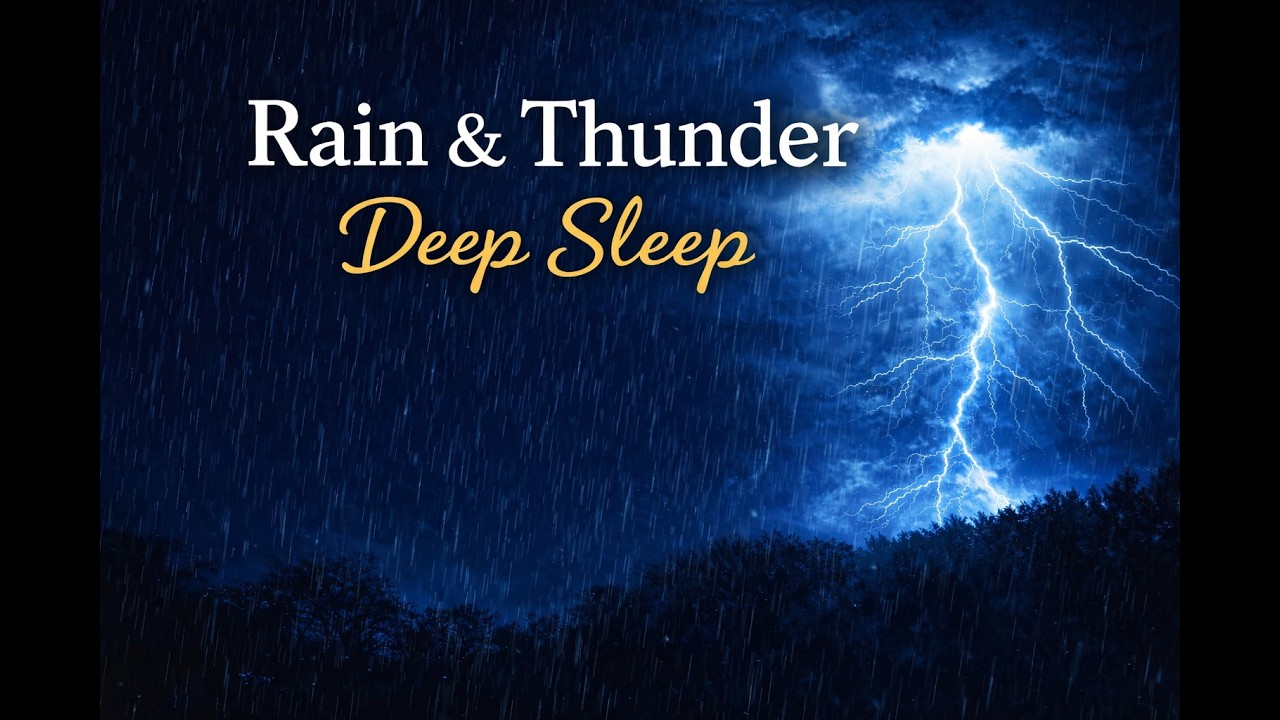 Rain and Thunder Sounds for Deep Sleep 🌧️⛈️ | 4 Hours Relaxing Storm Ambience