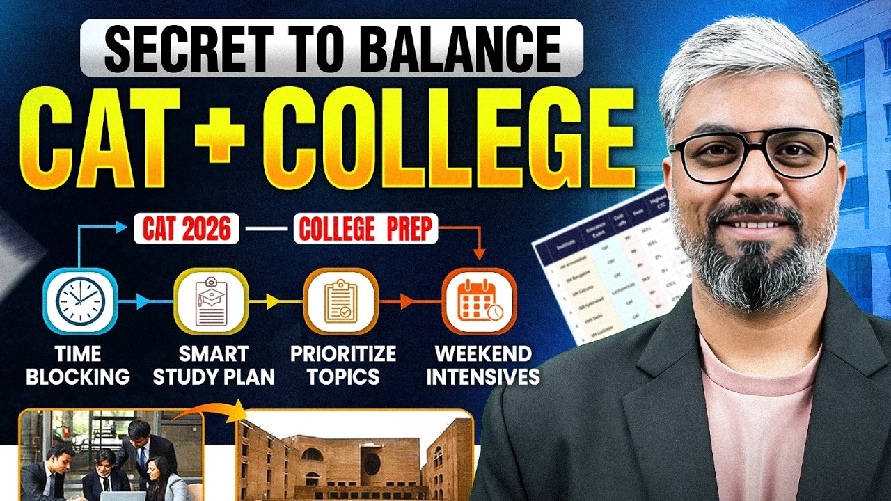 CAT 2026 Prep vs College Exams | How to Manage Both Without Stress? 😤📚