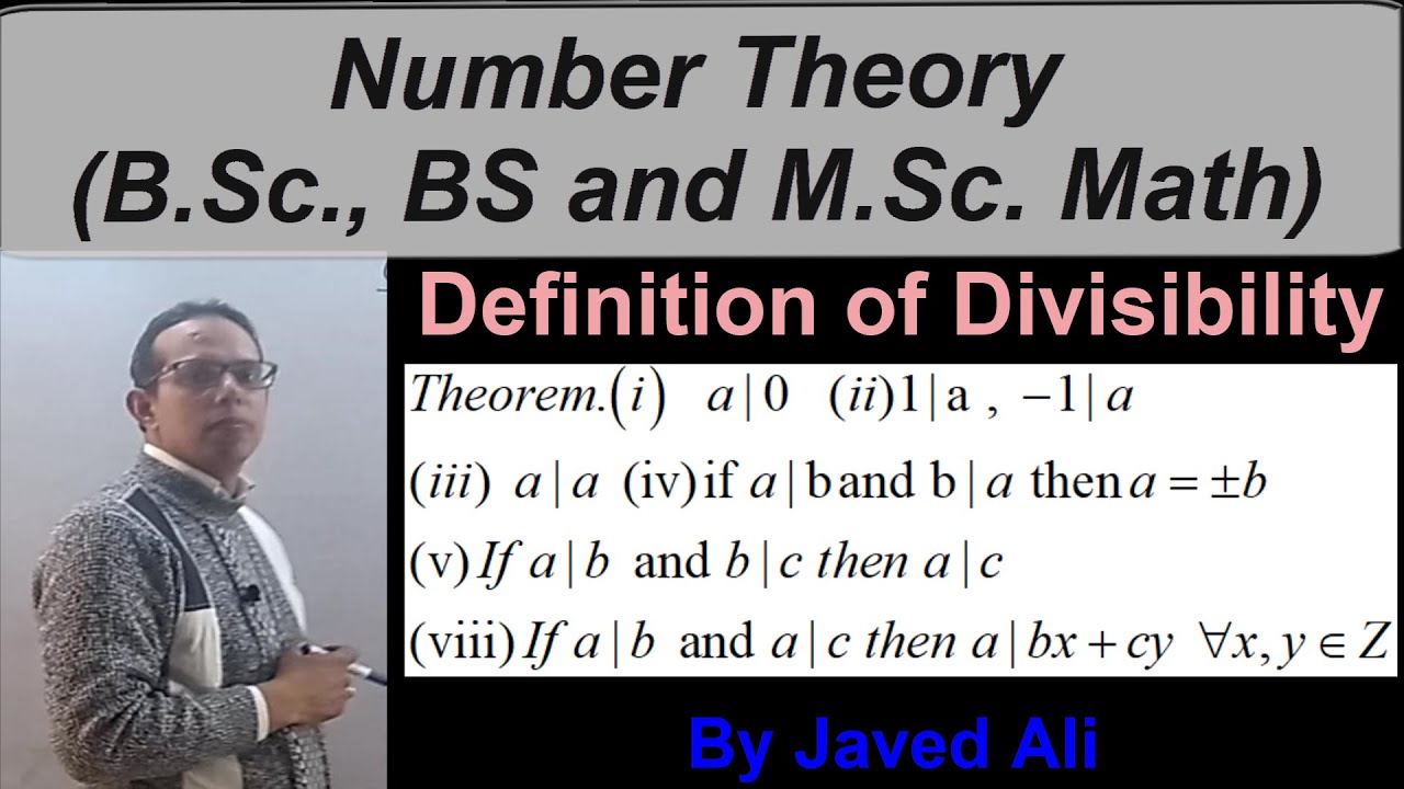 Lec_01, Number Theory, Definition of  divisibility and some results. (Urdu/Hindi).