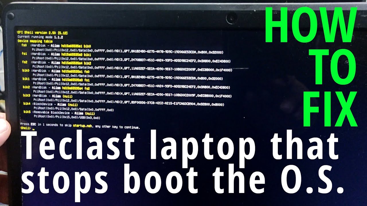 risolvere il problema del laptop teclast f6 f7 che non si avvia