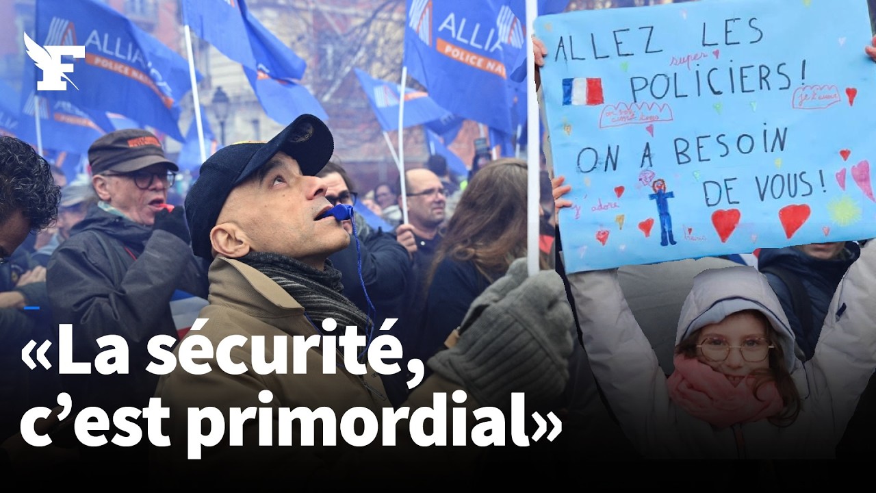 Les policiers manifestent à Paris et dans une vingtaine de villes