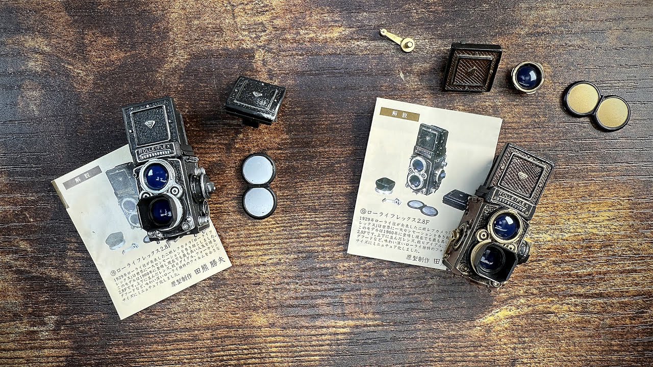 Внутри самой маленькой в ​​мире камеры Rolleiflex: редчайшая «золотая» камера Glico!