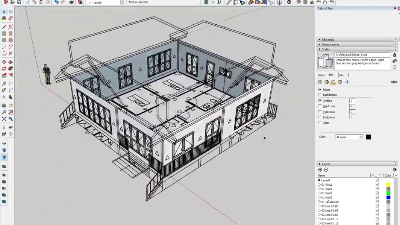 SKETCHUP การอิมพอรทไฟล์ auto cad
