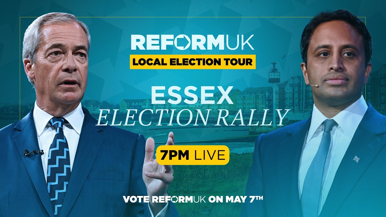 WATCH: Live from Essex, The Reform UK Local Election Tour.