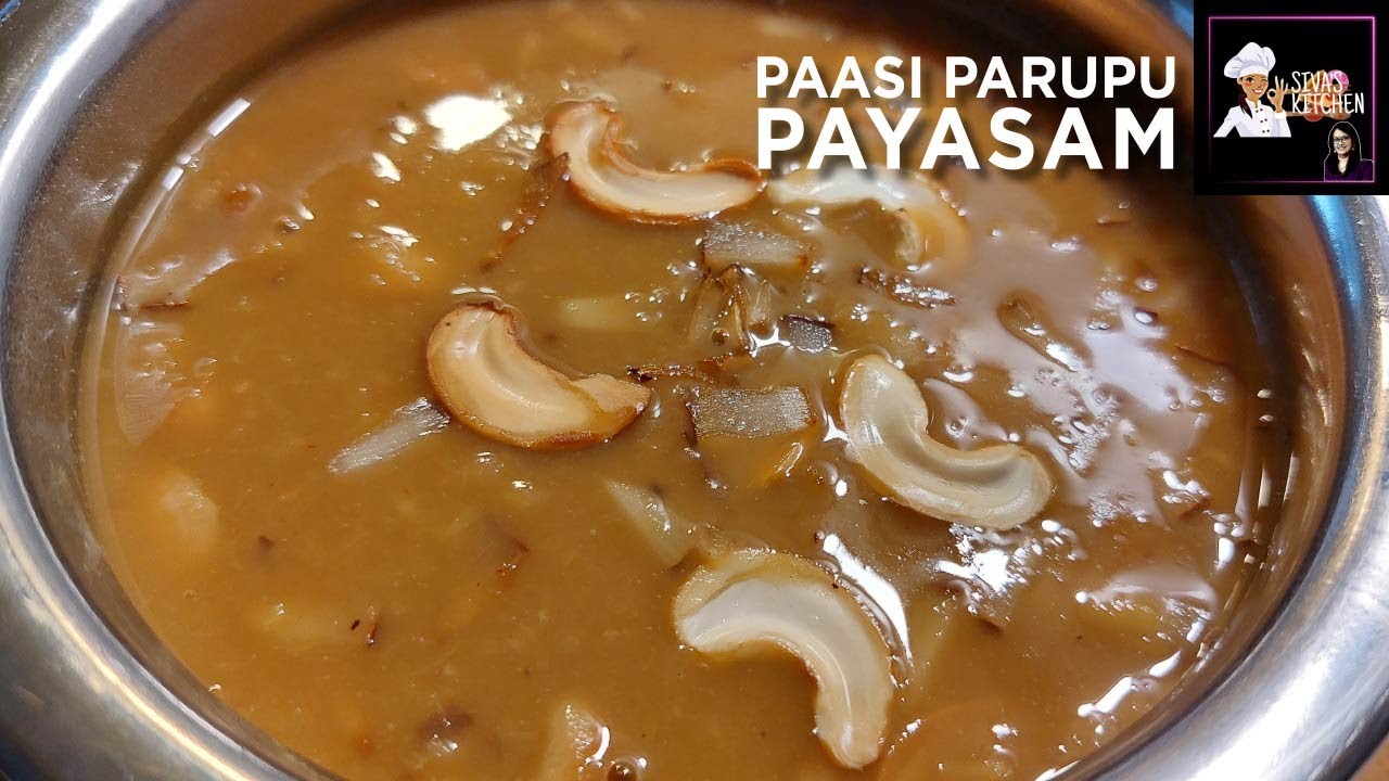 Paasiparupu Payasam (Kerala Payasam) with coconut milk and gula melaka