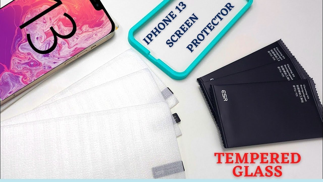 iPhone 13 / 13 Pro Tempered Glass Screen Protector with Installation Frame || Unboxing & Application