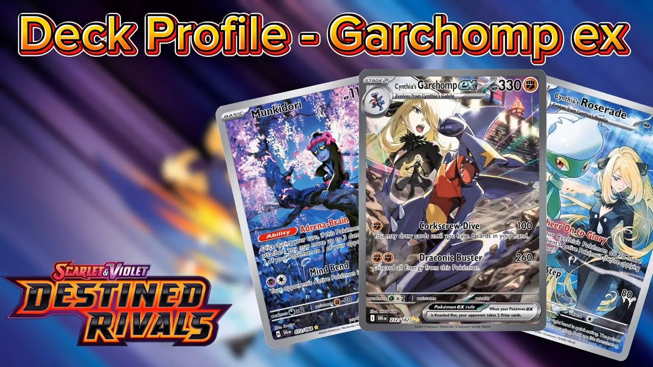 Deck profile | Garchomp ex de Cynthia | Destined Rivals (Rivales Predestinados)