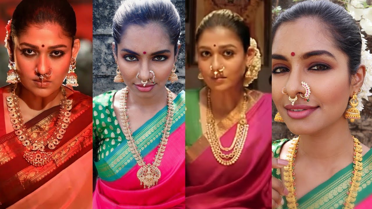 Nayanthara Inspired Makeup & Hairstyle|MookuthiAmman Movie Nayanthara Inspired Look|Asvi Malayalam