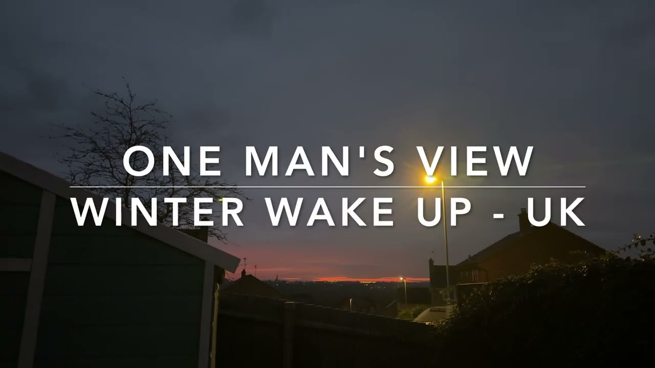 UK Winter Morning View Over the Valley | Bird Sounds | Orange Sky | Quiet Wake Up | No AI | HD Audio