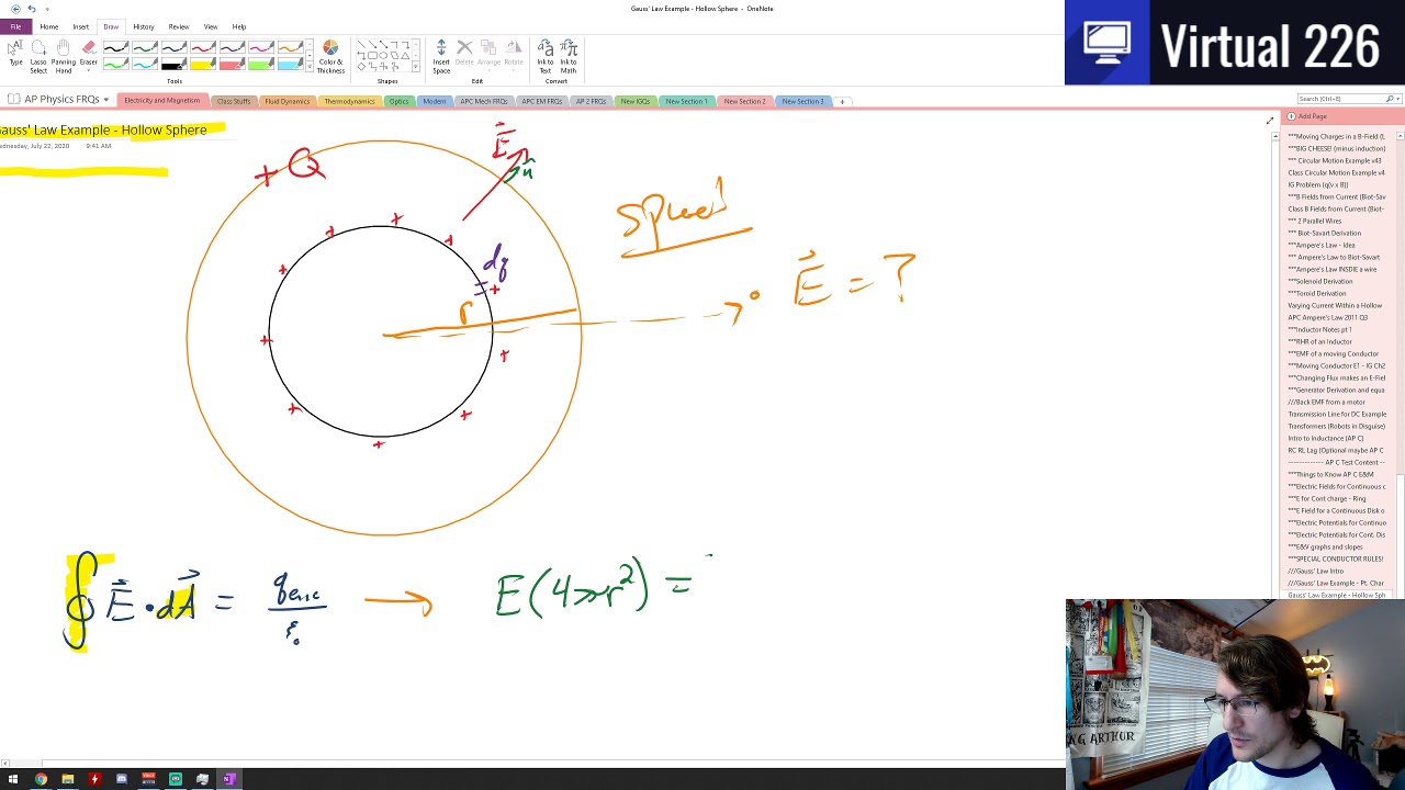 Gauss' Law for a Hollow Conducting Sphere - AP Physics C: E&M Vid11