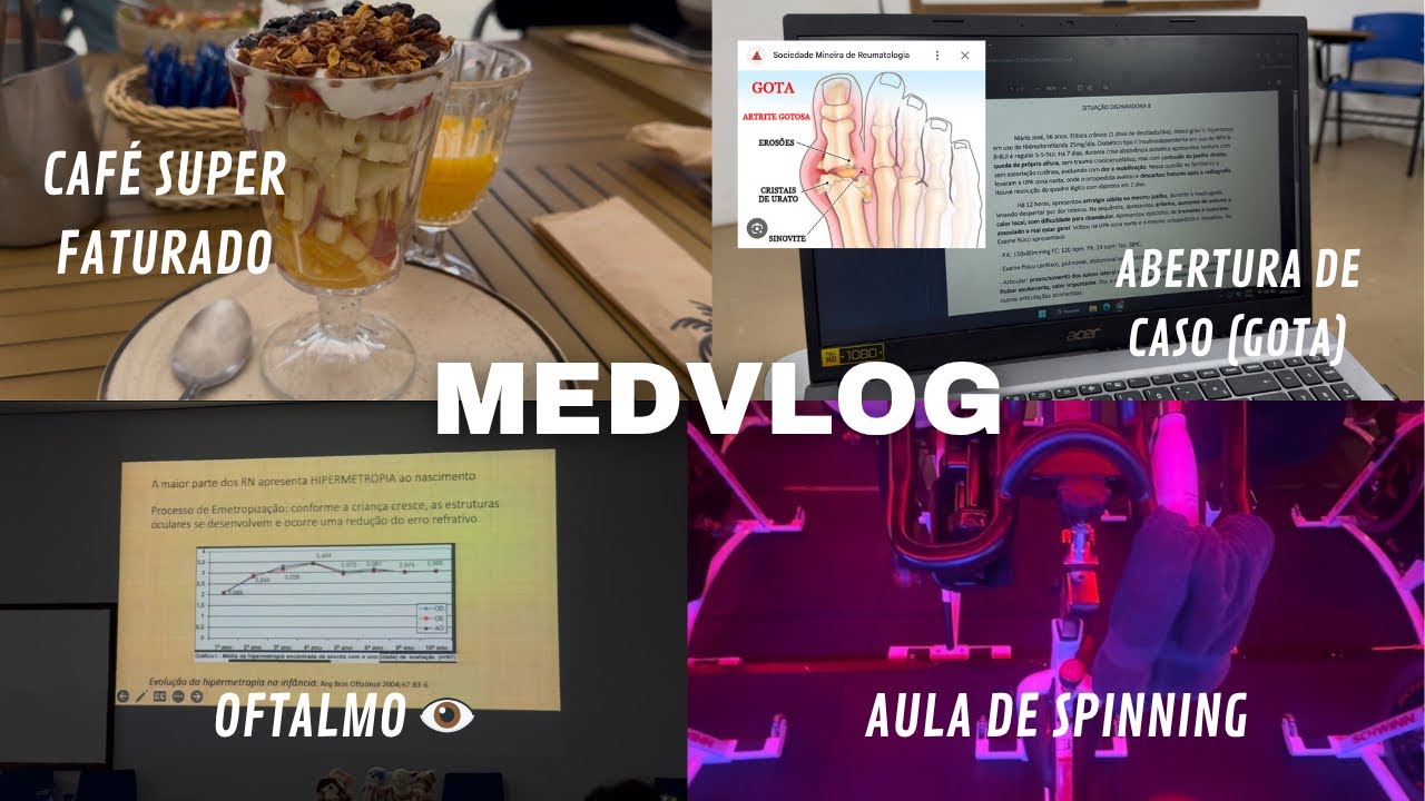 MEDVLOG #36 | estudando reumatologia 🦴 , aula de bike, e sendo feliz na aula de oftalmo 👁️ 