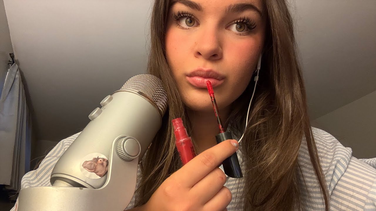 ASMR trying and rating my moms lipsticks