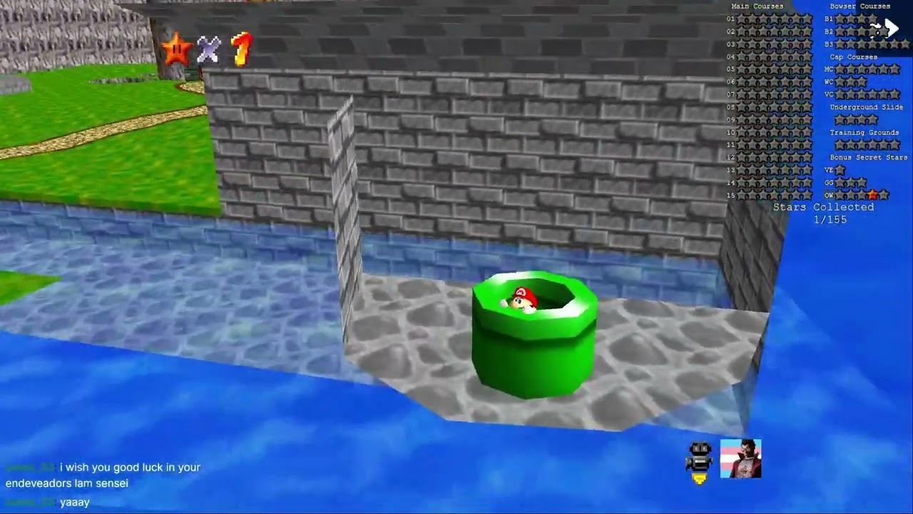 Mario 74 TYA Stream #1 (4 Stars, Highlights in Description)