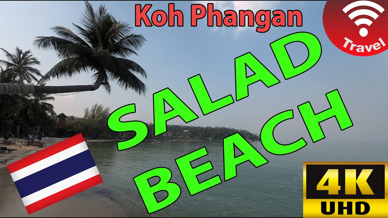 Walk through Salad beach, Koh Phangan, Thailand (4K UHD)
