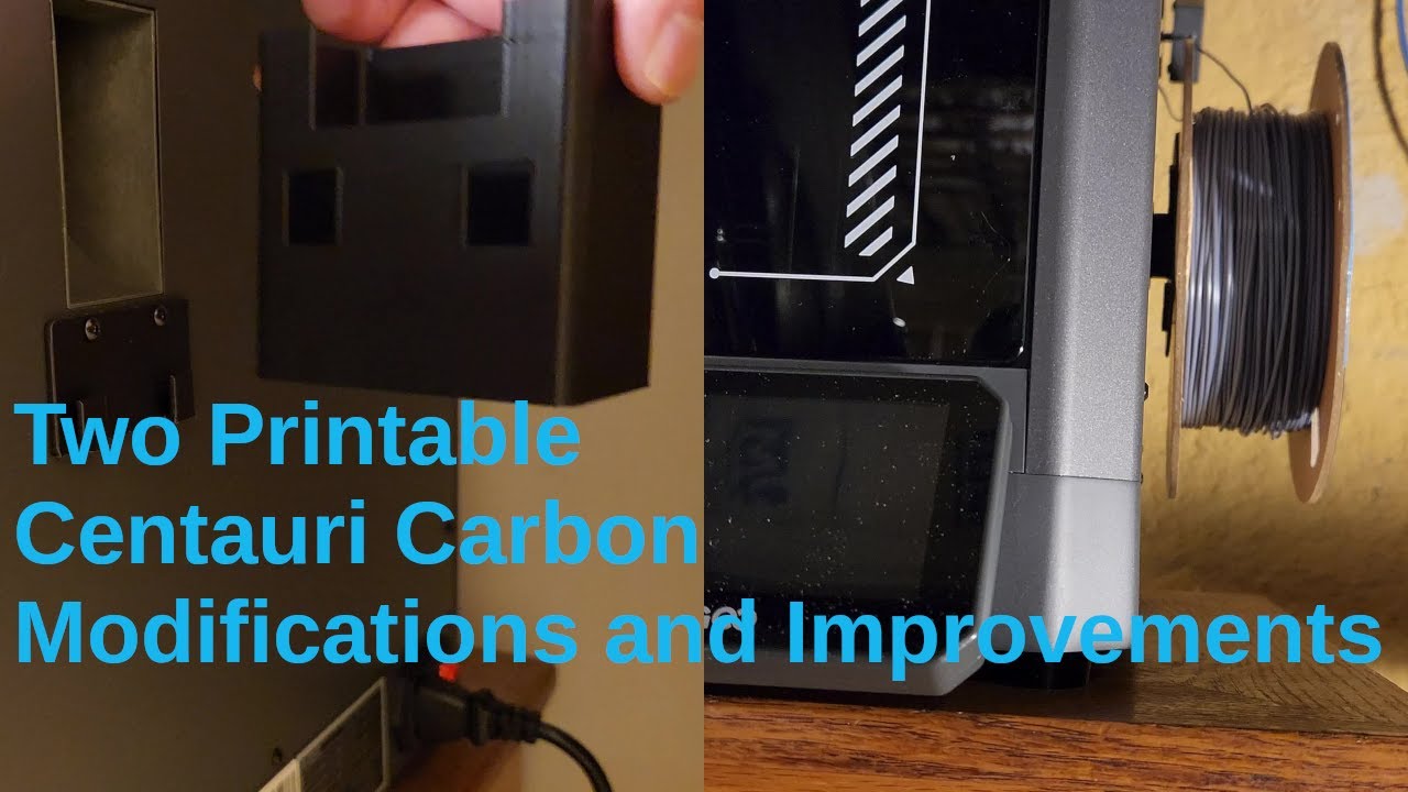 Elegoo Centauri Carbon printable upgrades for waste chute and spool holder