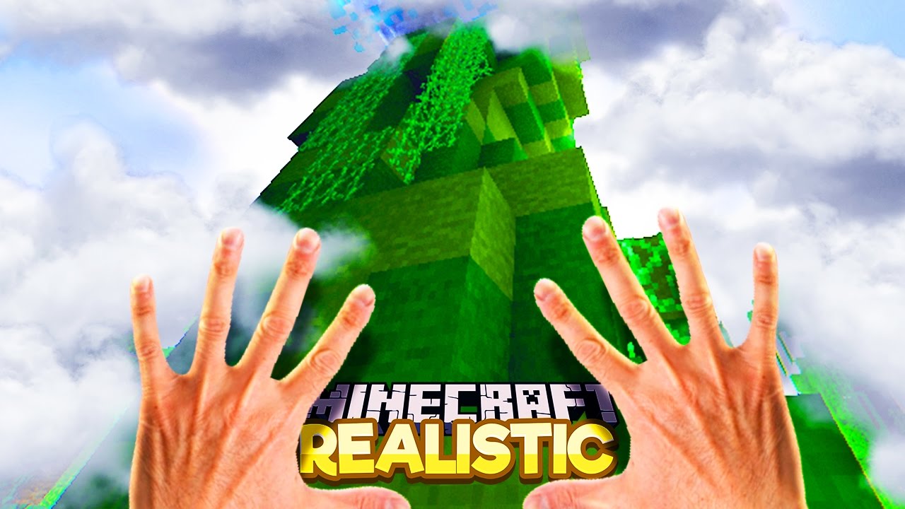 Realistic Minecraft - CLIMBING THE BEANSTALK & SEEING GIANTS IN REAL LIFE!