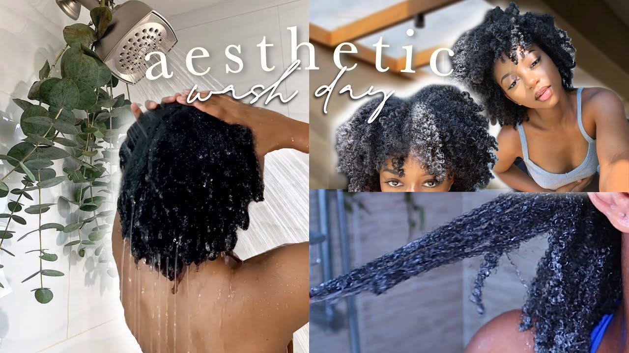 Relaxing and aesthetic wash day routine on type 4B/4C hair || *reviving my dry hair*
