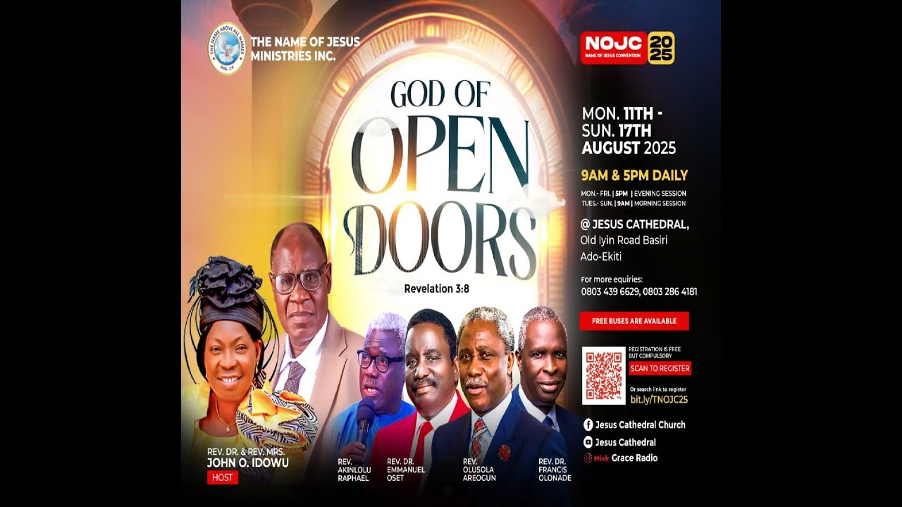 NOJC 2025: GOD OF OPEN DOORS | DAY 5 MORNING SESSION | THE NAME OF JESUS MINISTRIES