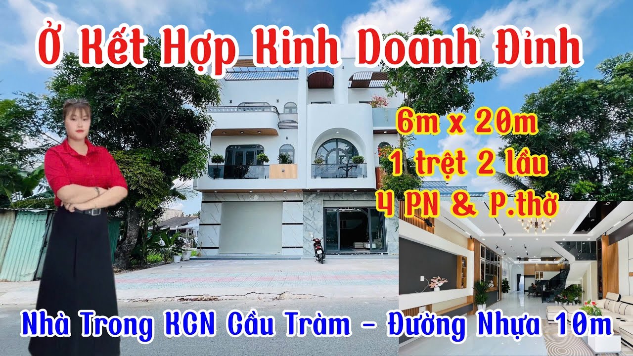 🔥 Nhà Phố Ở Kết Hợp Kinh Doanh | 6x20m | 1 Trệt 2 Lầu | KCN Cầu Tràm | Đường 10m #nhakinhdoanh 