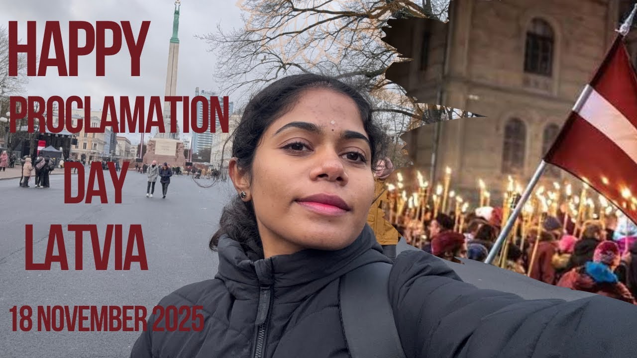 Latvia Independence Day Celebration Vlog |Freedom Monument Ceremony & Night Lights 