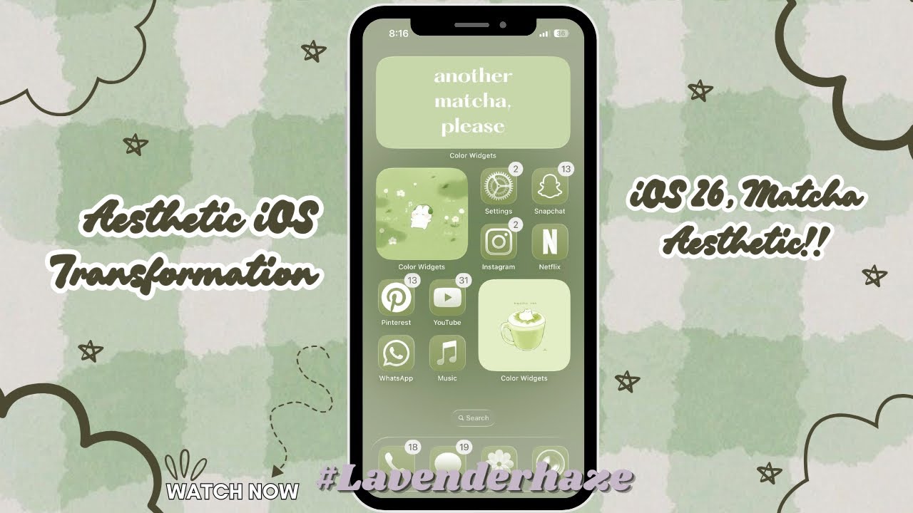 iOS 26, Matcha Customisation 🍃🍵